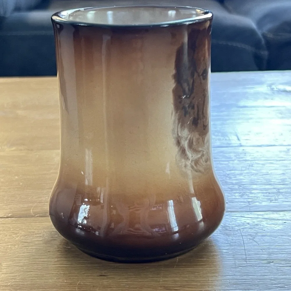 Vintage Taylor Smith Taylor TST St Bernard Dog Mug Brown Drip Glaze Coffee Cup - Picture 5 of 10